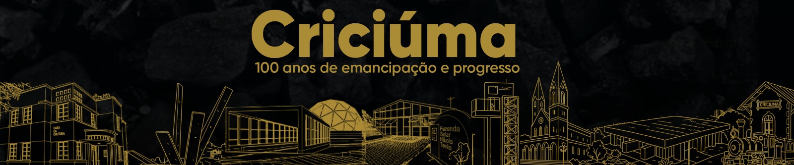 Projeto Criciúma 100 Anos — banner oficial